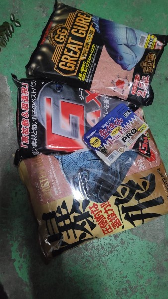 使用したヒロキューの集魚材